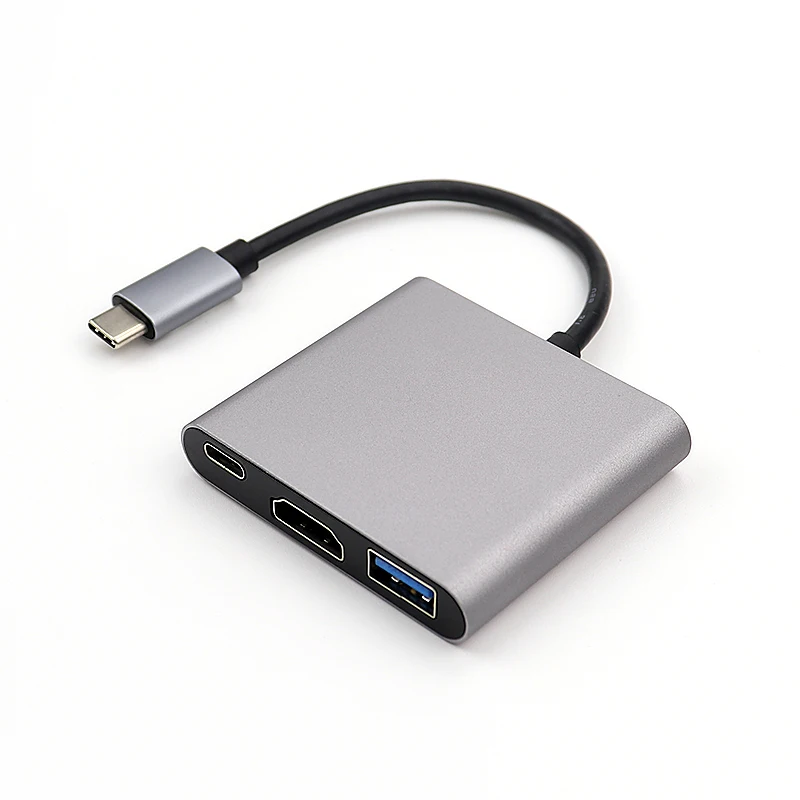 USB C Hub Type C для HDTV 4K + USB 3,0 + USB-C конвертер кабеля зарядного порта адаптер