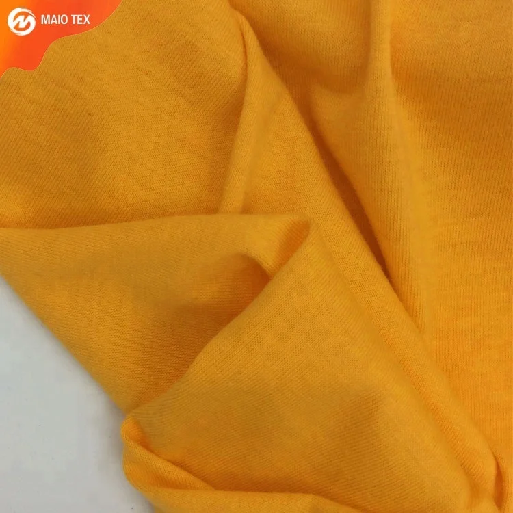 custom knit single jersey 32S cvc 60%cotton 40% polyester t-shirts fabric