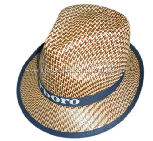  N059 Promotional Custom logo raffia Straw Panama cowboy