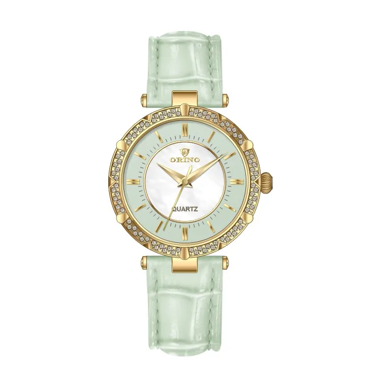 2019 New Pattern Swiss Movt Setting Stone Three Hands Quartz Watches Lady