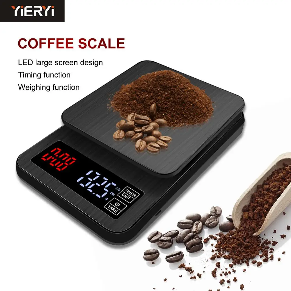 New Mini LCD Digital Electronic Drip Coffee Scale With Timer  5kg 0.1g Digital Coffee Household Weight Drip Timer Scale