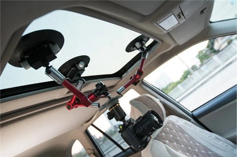 ASXMOV XP4 Adjustable Filming Stabilizer Ball Head Tripod Car Sucker Suction Cup Camera Mount Holder