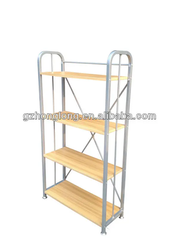 Steel wooden wall bookshelf and storage rack for home furniture HL-26