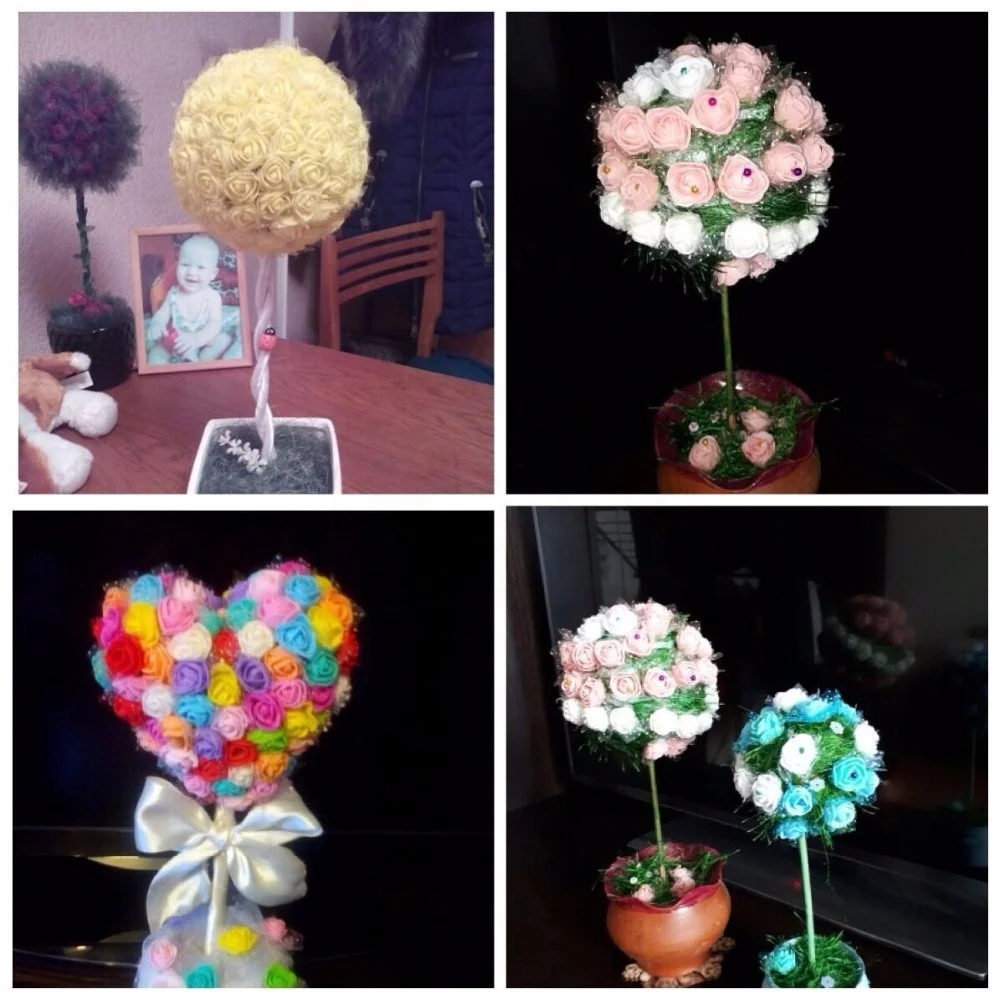 Manufacturer wholesale 144pcs colorful pe rose flower DIY mini foam rose flower head