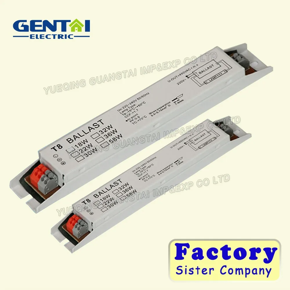 High Quality Durable energy-saving T8 18W 22W 30W 32W 36W 58W fluorescent lamp electronic ballast