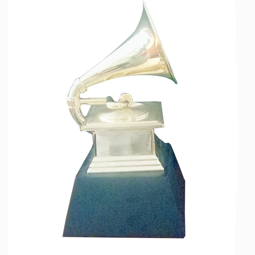 Grammy trophy. Manufacturer custom entertainment event metal trophy.
