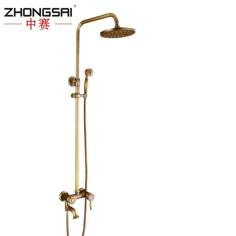 Антикварные настенные ванной смеситель для душа набор с душем осадков