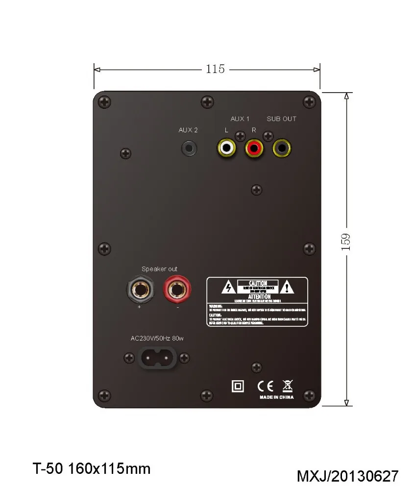 mini projector powered speaker T50 for home theater music system