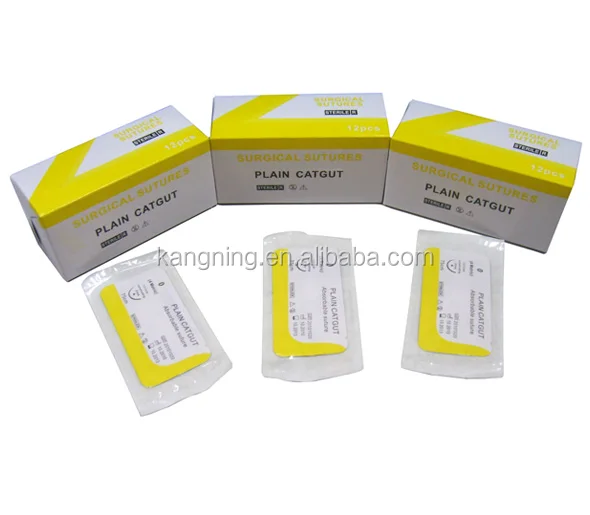 
Surgical suture Chromic Plain catgut with needle fabrica de CATGUT CROMICO sutura 