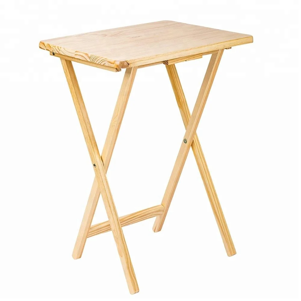 multi functional wooden folding TV tray coffee table for eating, drinking and laptops