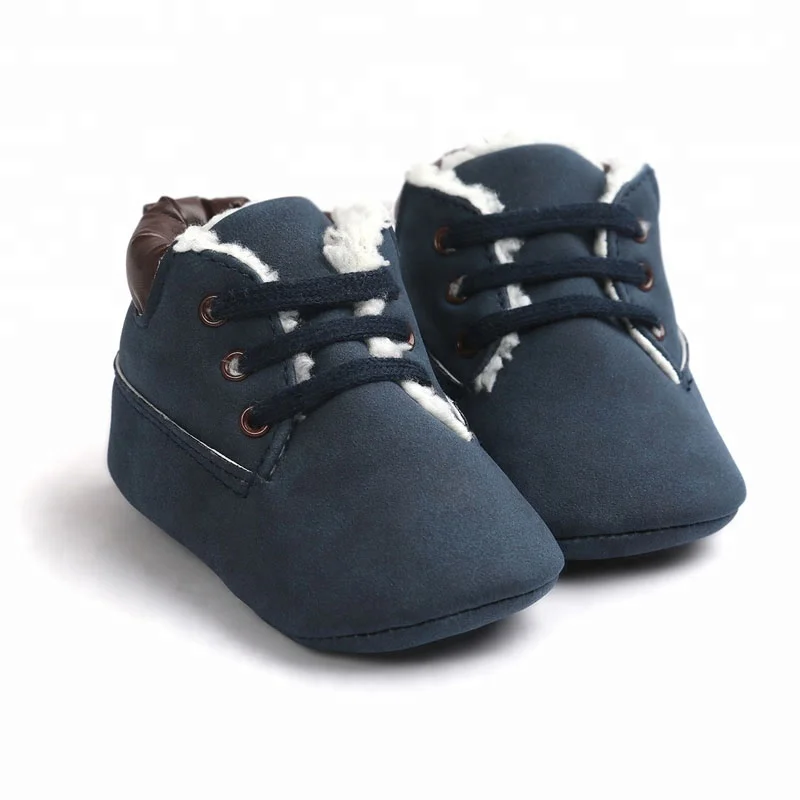 
WONBO New Infant Classic Baby Shoes Toddler Kids Winter Newborn Baby Boots First Walkers Crib Shoes Lace up Snow Boots 