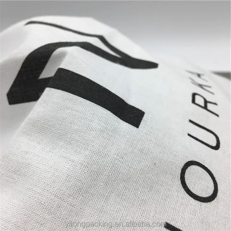 Custom White Organic Cotton Dust Bag For Handbag Clothing