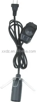 
European VDE power cord plug with dimmer switch 