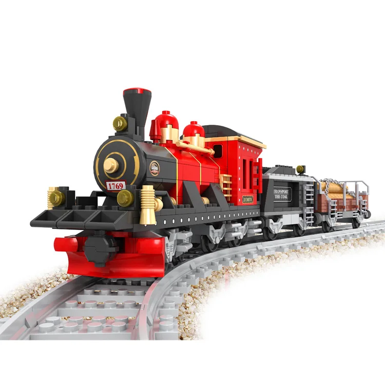 AUSINI 410pcs preschool educational play best kits plastic train set toy building block
