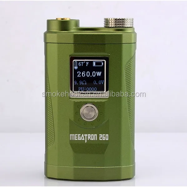 2016 New coming !!!VV VW mechanical mod 260W MegaTron vapor mod 3 pcs battery suit 18650 Battery 260 Box Mod Megatron from china