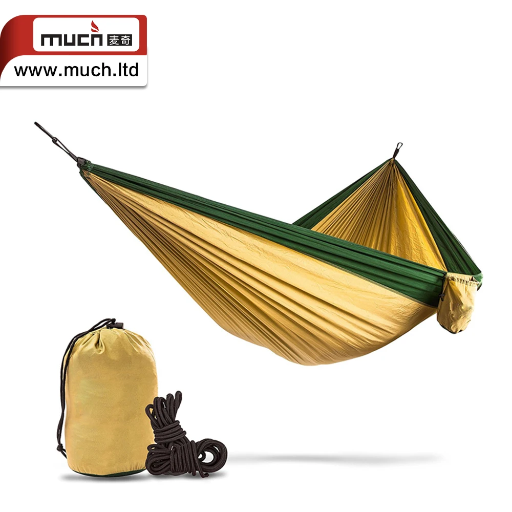 
Manufacture trending parachute fabric custom backpacking camping hanging tree printed kids double hammock 
