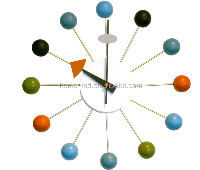 Rolling Ball Art Home Decoration Horloge Watch Wall Clocks Design Metal Custom Nordic Fancy Retro New Modern Big Living Room 3D