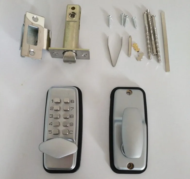 Keyless mechanical combination password door digital lock with knob handle no card and fingerprint no power