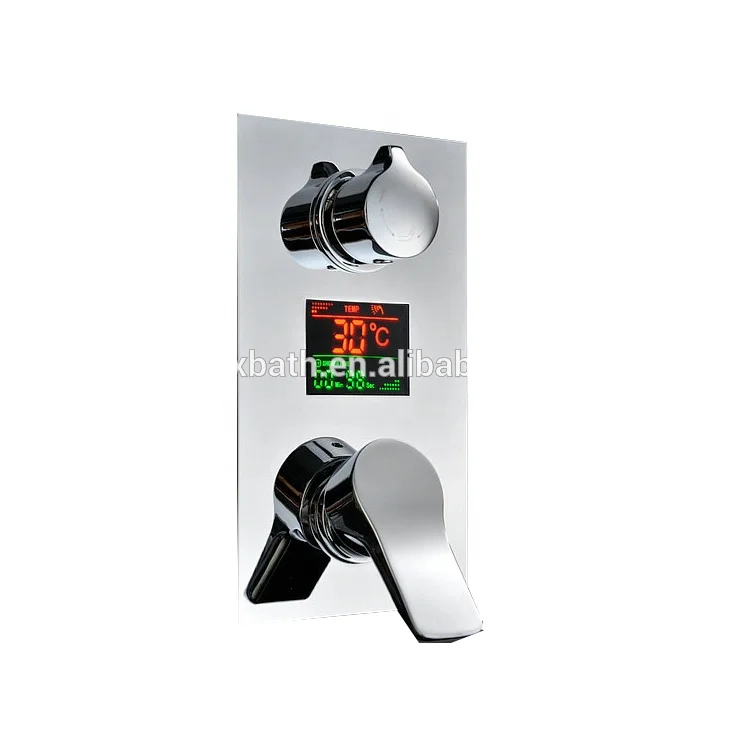 
Top sale brass surface mounted temperature display shower faucet panel 