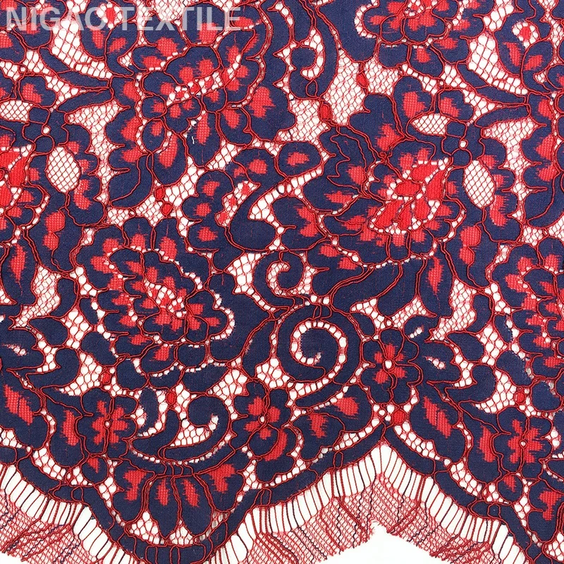 Модная нейлоновая и хлопчатобумажная трикотажная ткань в стиле ретро с цветочным узором, кружевная многоцветная ткань для кружевного платья, нижнего белья