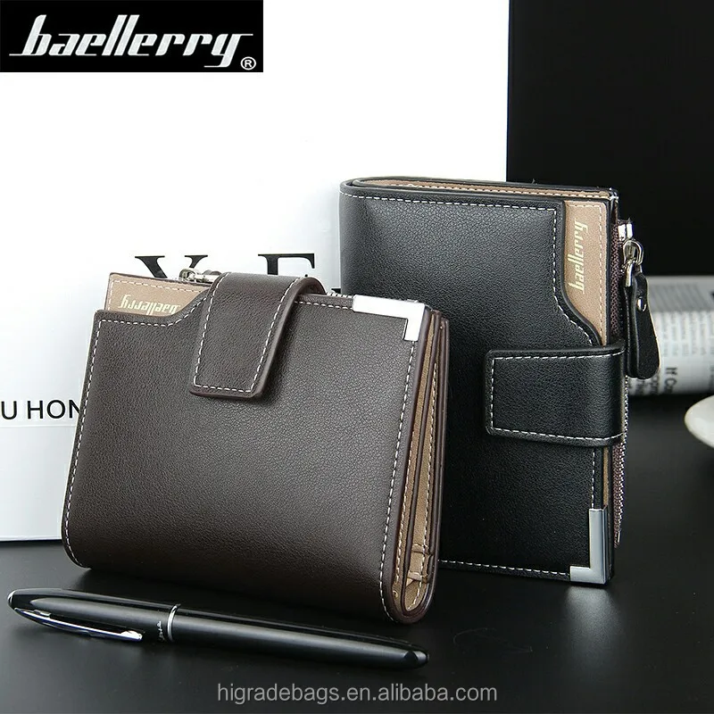 men short pu leather wallet with coin pocket wholesale