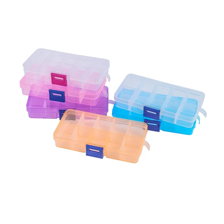 
Top quality blue mini clear plastic gift box plastic compartment storage box 