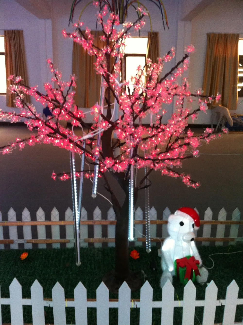 Garden Christmas Lighting Outdoor Decorative Led Cherry Blossom Tree Light Green 40 220V 75 70 Led Holiday Decoration Light Ip44