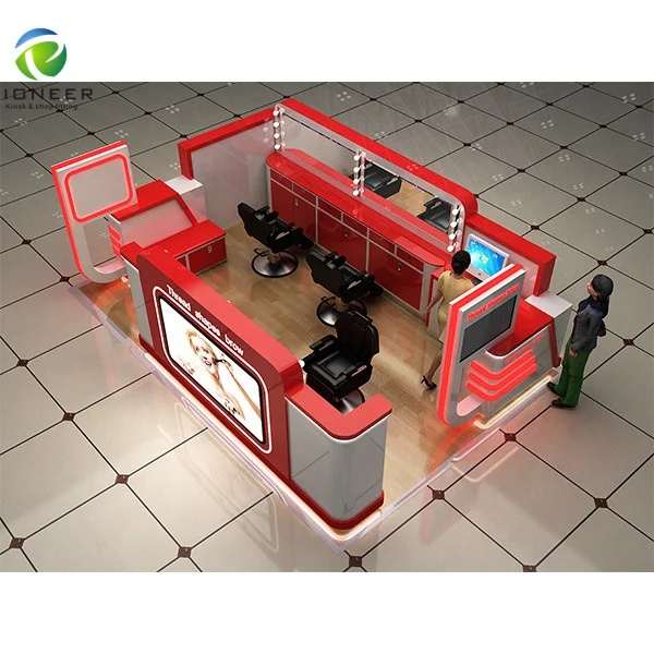 Customize OEM Mall Salon Beauty Nail Eyebrow Bar Kiosk 3D Design Freely