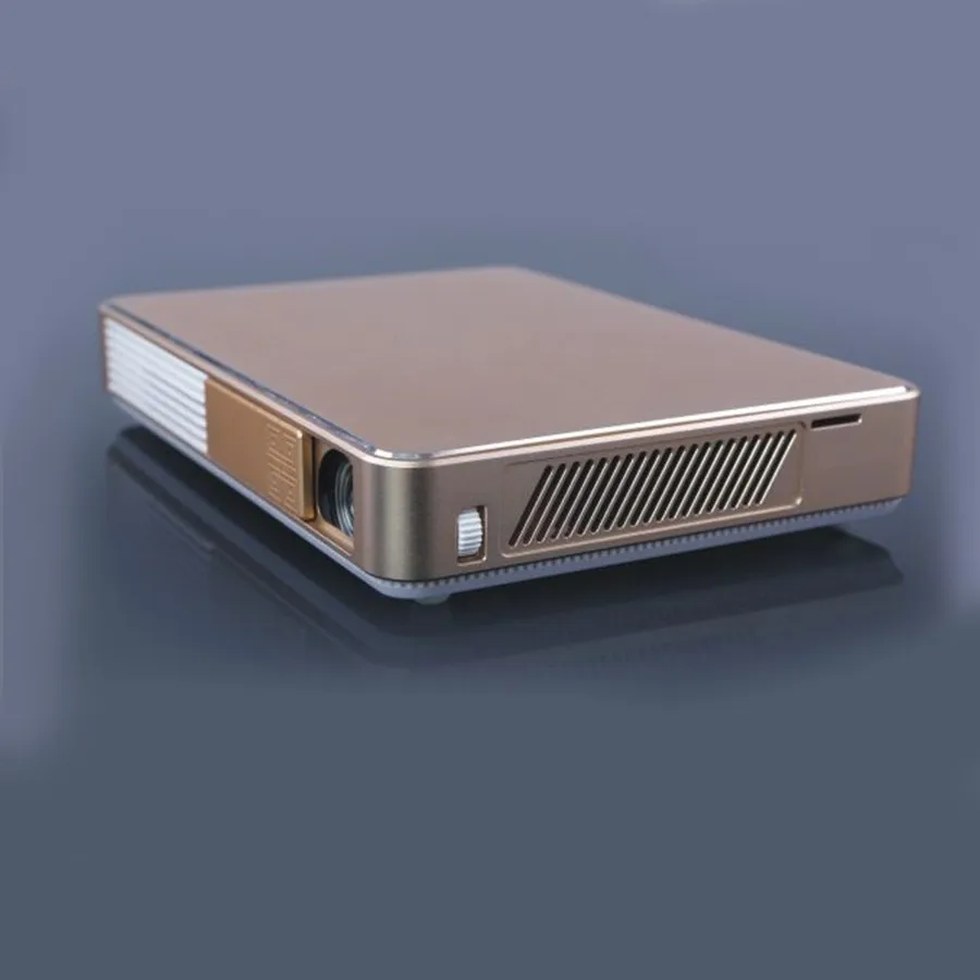 Fashion design Aluminum alloy body mini dlp projector windows 10 OS 300 lumens