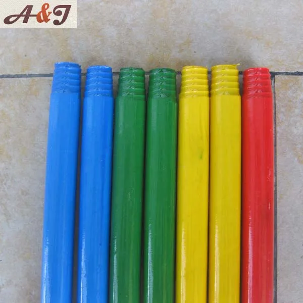 
eucalyptus logs PVC covered wood stick for broom grass 