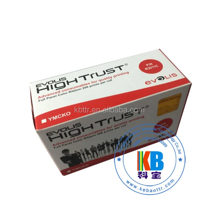 R3011c YMCKO R5F008S131 Primacy Pebble 4 Plastic PVC Business Card printer ID ribbon