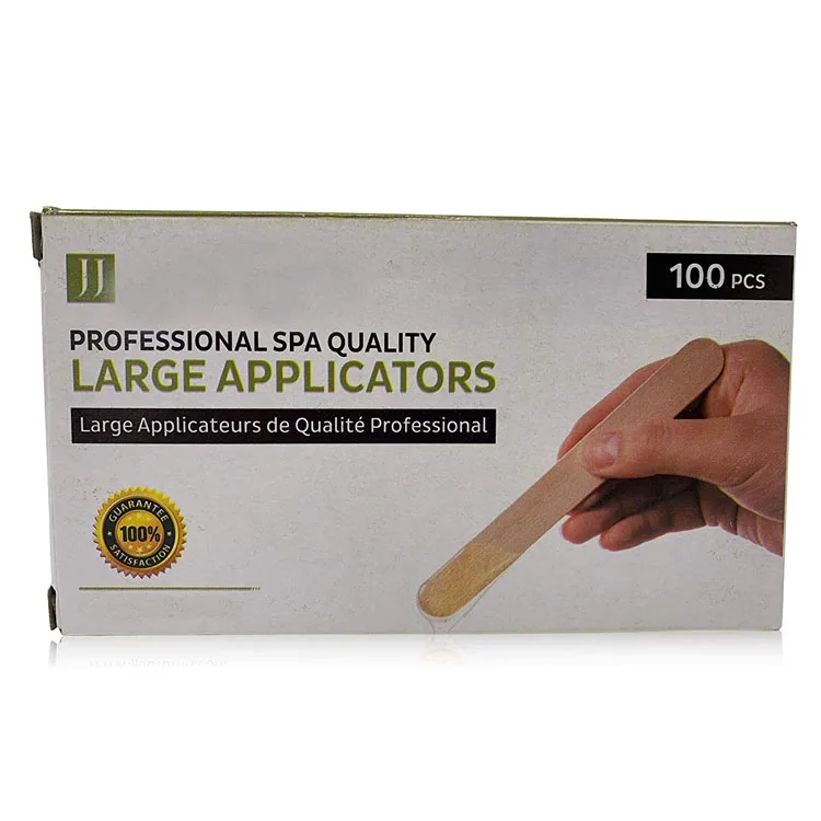 Wholesale custom disposable eco-friendy cosmetic depilatory hair removal wooden waxing spatula sticks for Beauty Salon