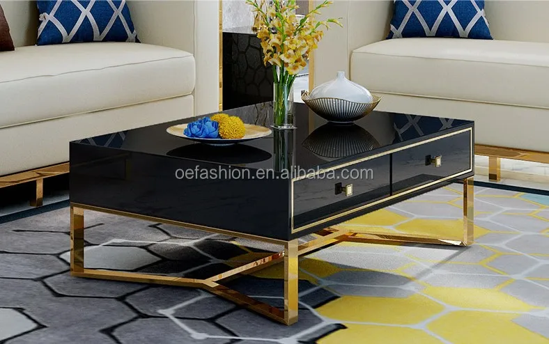 OE-FASHION luxury gold stainless steel wedding sofa