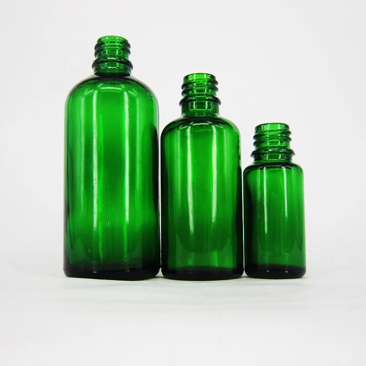 Frosted green perfume oil glass packaging bottle