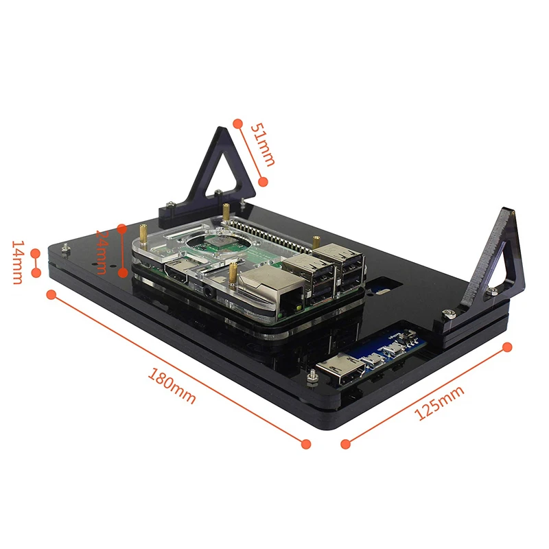 Raspberry Pi 3 Model B+ 7 Inch Touch screen LCD Input Display with Case