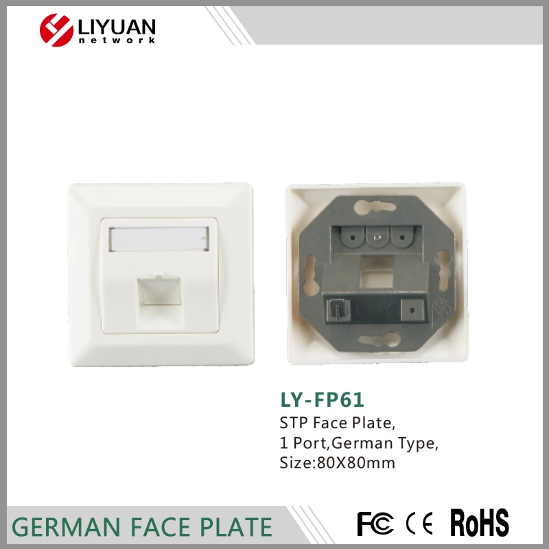 LY-FP61 Белый STP 1 Порт Немецкий Тип Лицевой панели