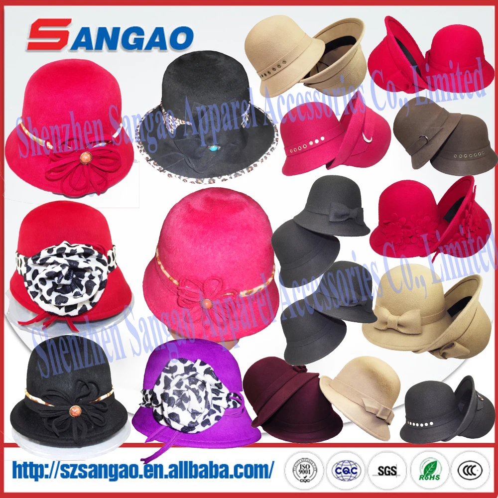 Wholesale ladies New designer church hat bucket  for women for fashion