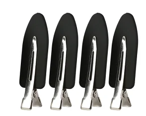 
Hot sale cheap 4 pcs small fashion rubber barber salon holding hair clips 