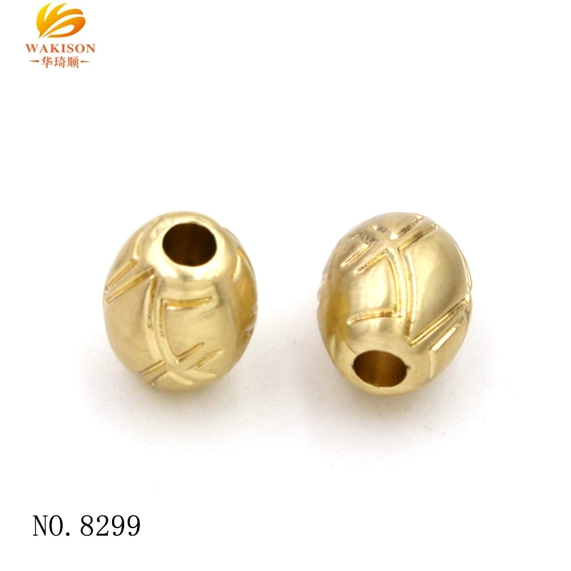 Wakison fashion decoration accessories various type engrave logo metal beads