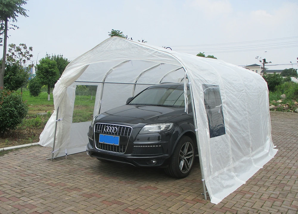 OEM factory Regular Design car tent carport shelter garage tent with waterproof UV Protection PE Tarp