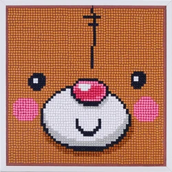 Набор для алмазной живописи «сделай сам», Модная белая мини-картина с полными стразами, 20 х20 см, мультяшный рисунок с животными