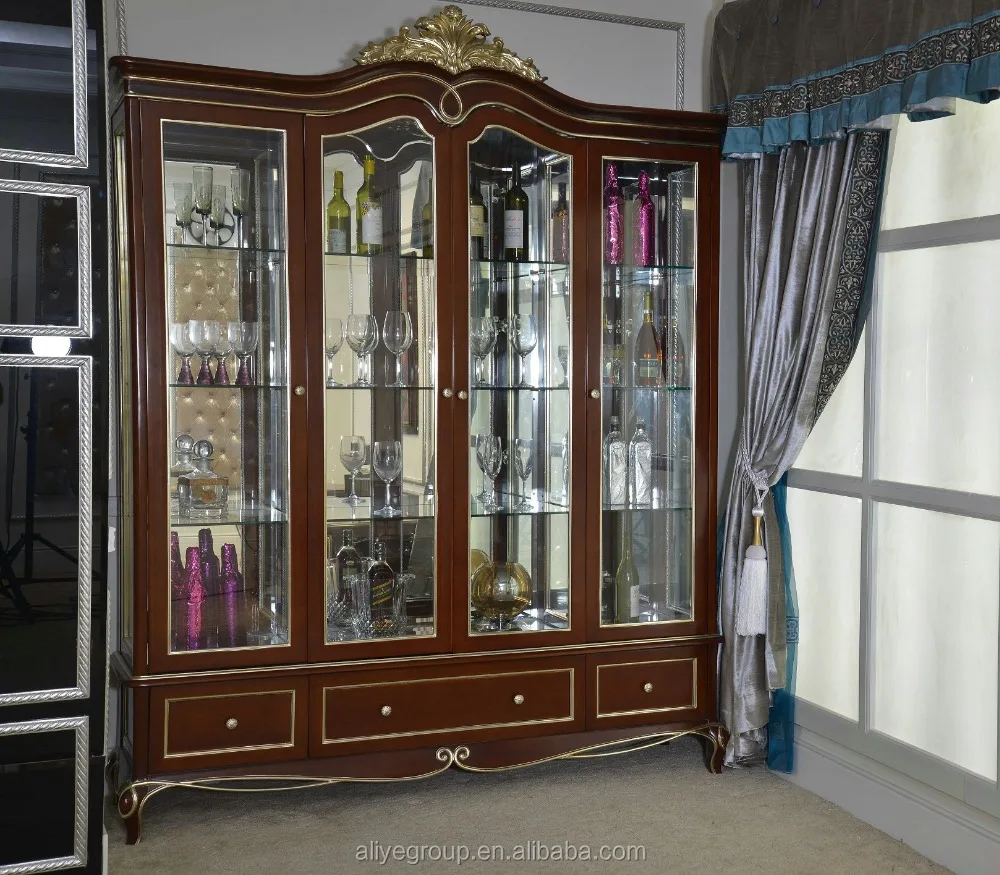 luxury home bar furniture of antique wood wine cabinet