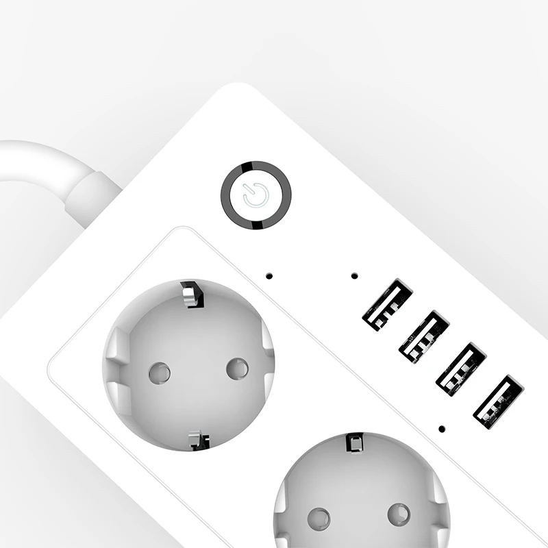 wifi electric smart home automatic cable plug socket switch outlet power strip App Alexa Google 10Amp Tuya remote voice