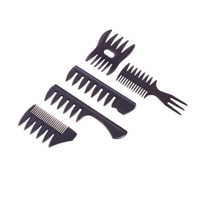 
Men Hair Comb, 5 Pcs Professional Retro Styling Comb Set Great for All Hair Types 