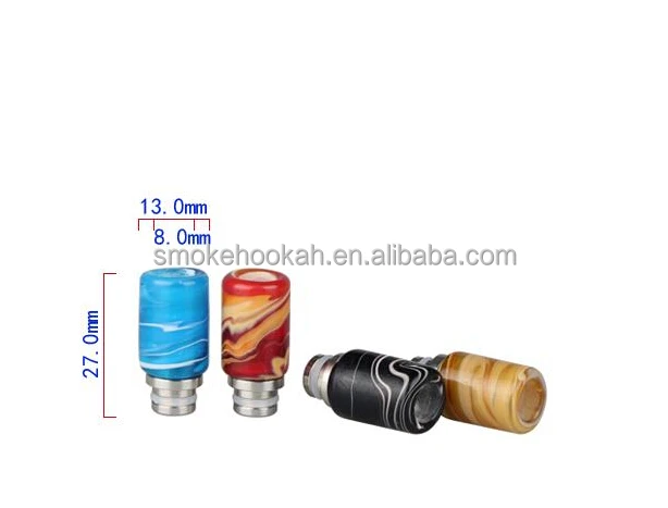 510 Colorful Art Glass Drip Tip, Wide Bore Drip Tip