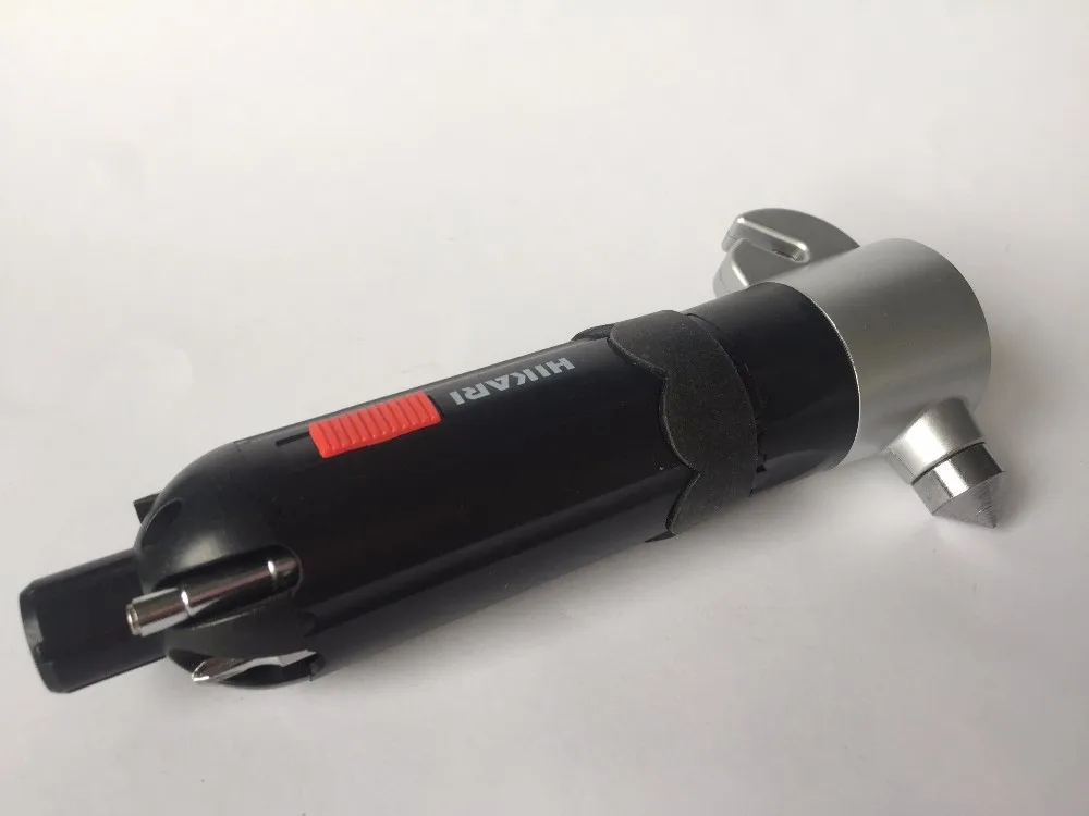car emergency safety hammer screw driver  LED light 6 in 1 flashlight