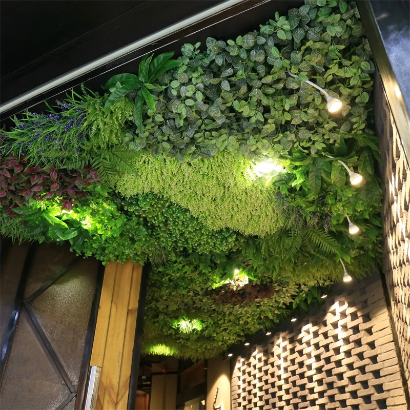 for Hotel Outdoor/indoor artificial climbing wall Decoration plant grass wall artificial green wall for sale