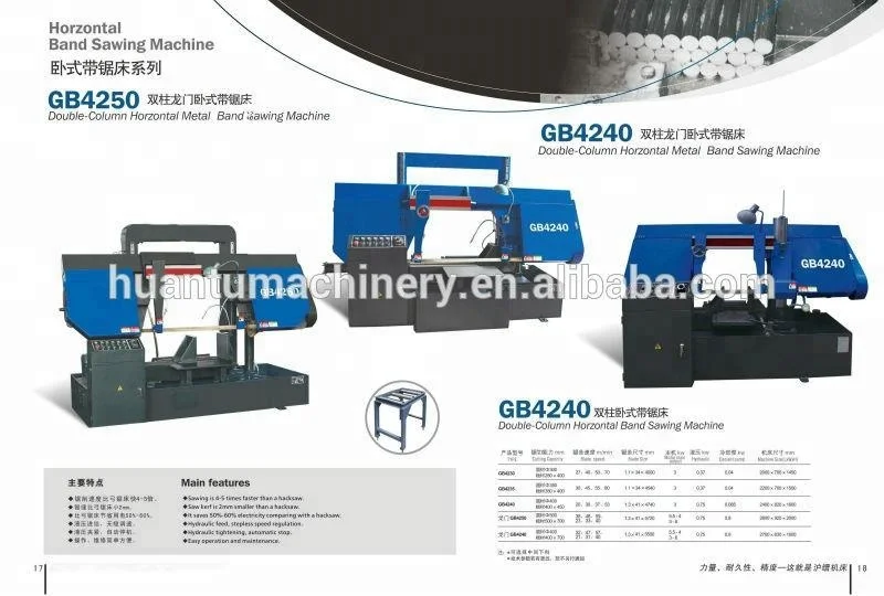Dual Column Horizontal Band Saw Machine for Metal Cutting