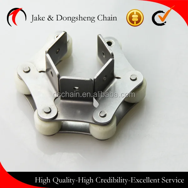 
double pitch plastic roller chain with attachment 