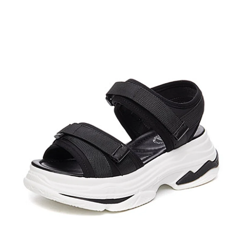 Сандалии женские на толстой подошве, пляжная обувь с открытым носком, модные босоножки, лето